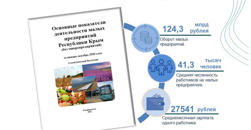 Выпущен статистический бюллетень «Основные показатели деятельности малых предприятий (без микропредприятий) Республики Крым» в январе-декабре 2020 года